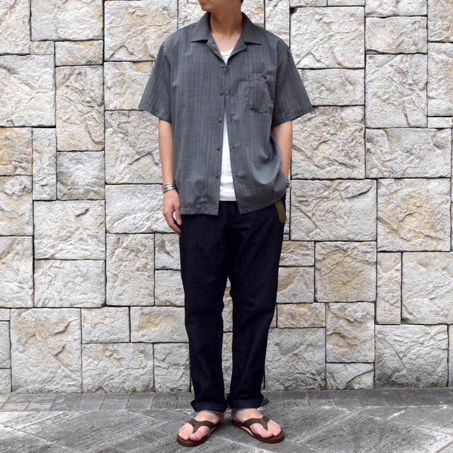 y2019 SSzBROWN by 2-tacs (uEoCc[^bNX)  OPEN COLLAR SHIRTS-GRAY- #B21-S002(2)