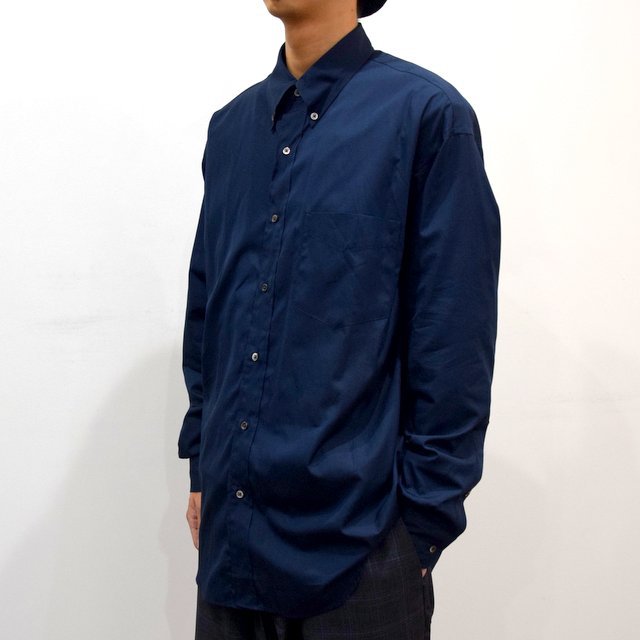 【19 AW】Graphpaper(グラフペーパー) THOMAS MASON L/S B.D BOX SHIRT -B NAVY- #GM193-50060B(2)