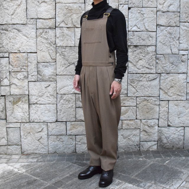 【2019 AW】NEAT(ニート)/ WOOL HIGHT DENSITY GABARDINE Overall -CAMEL-#19-02WGO(2)