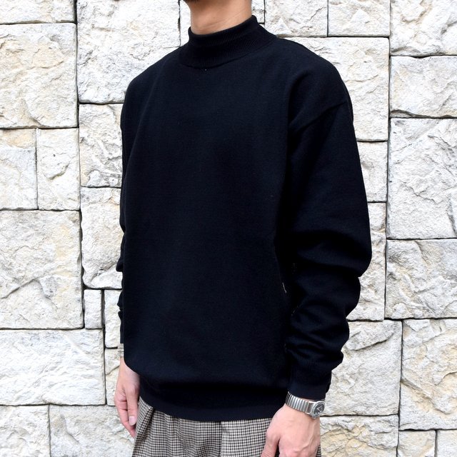YOKE(ヨーク)/WOOL SABLE MOCK NECK L/S -BLACK- #YK19AW0075S(2)