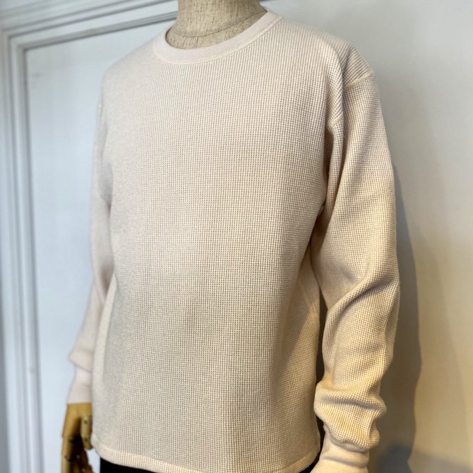 【2019 AW】COMOLI (コモリ) C/W 長袖ワッフルクルー/Q03-05007(2)