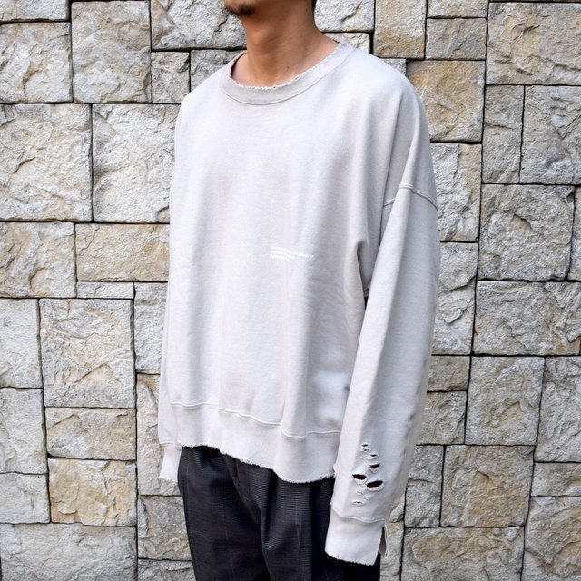 【2020 SS】stein(シュタイン)/ DOUBLE PATTERN REBUILD SWEAT LS -GREIGE- #ST136(2)