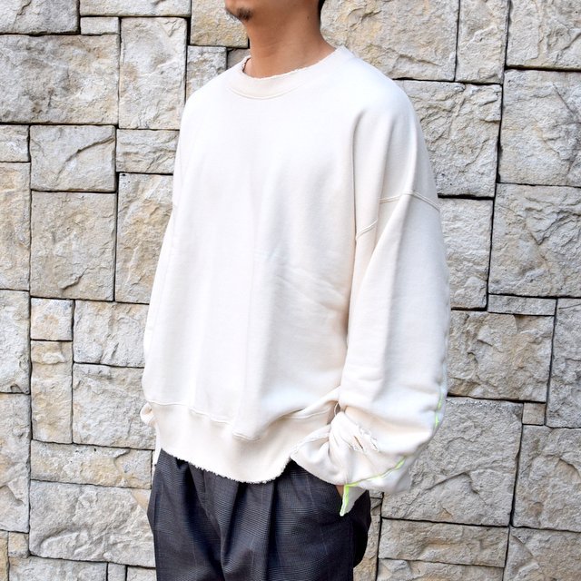 【2020 SS】stein(シュタイン)/ DOUBLE PATTERN REBUILD SWEAT LS -OFF WHITE- #ST136-WH(2)