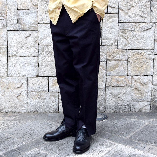 【2020 SS】blurhms(ブラームス) / HIGH COUNT TWILL CENTRAL SLIT PANTS -NAVY- #BHS-20SS016(2)