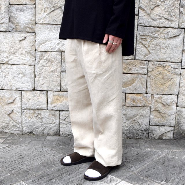 【30% off sale】【2020】MAATEE&SONS(マーティーアンドサンズ)/ 2TUCK WORK TROUSERS WIDE -NATURAL- #MT0103-0207B(2)