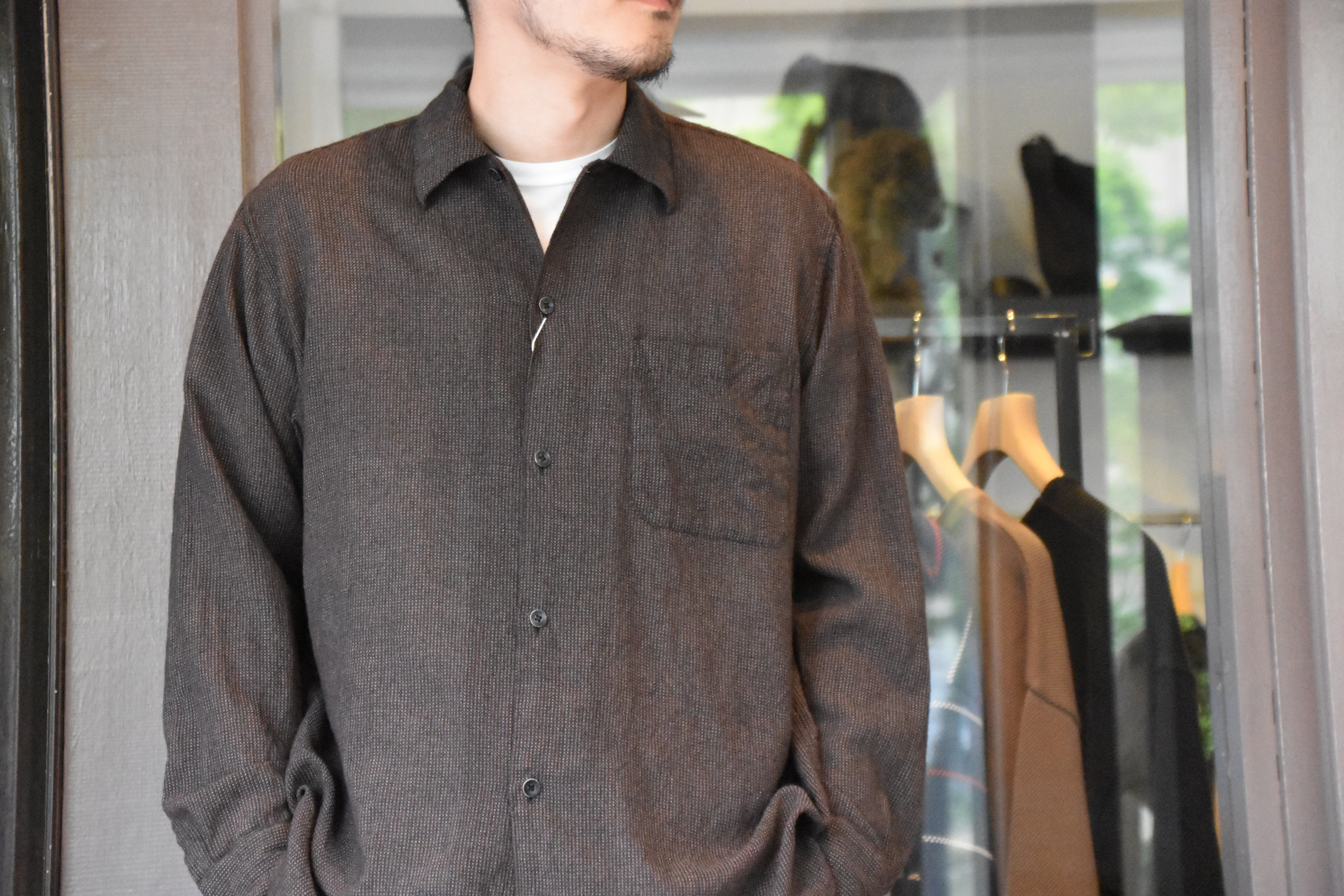 【2020 SS】COMOLI (コモリ) ウールシャツ#R01-02014(2)