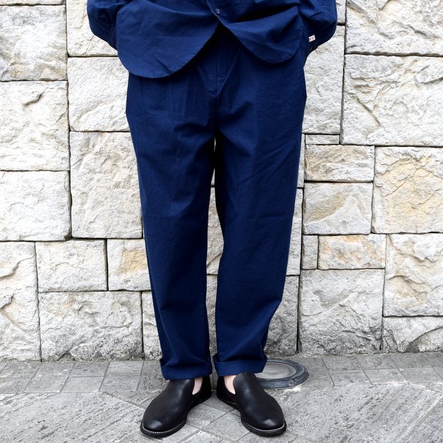 【2020 SS】FRANK LEDER(フランクリーダー)/ BALTIC BLUE DYED VINTAGE BEDSHEET 2TUCK TROUSERS -BLUE- #0913029-39(2)
