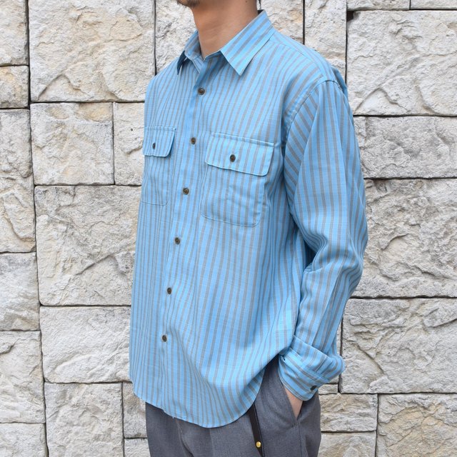 【2020 SS】BROWN by 2-tacs (ブラウンバイツータックス) REGULAR COLLAR -BLUE- #B23-S001(2)
