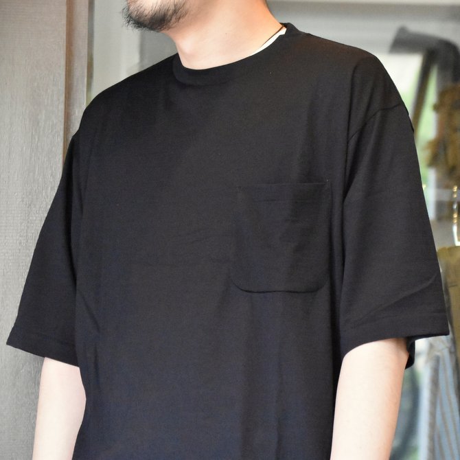 【2020 SS】COMOLI (コモリ) ウール天竺 半袖クルー#R01-05014 -NAVY-(2)