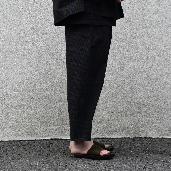 【2020 SS】 Cristaseya(クリスタセヤ)/ STRIPED SEERSUCKER MOROCCAN PAJAMA PANTS -Black/Brown striped#03DA-S-ST(2)