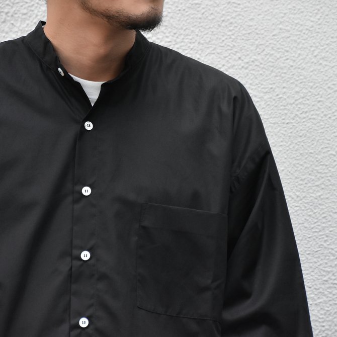 【30% off sale】【2020】 Cristaseya(クリスタセヤ)/LIGHT COTTON PAJAMA SHIRT-Black- #02DA-C(2)