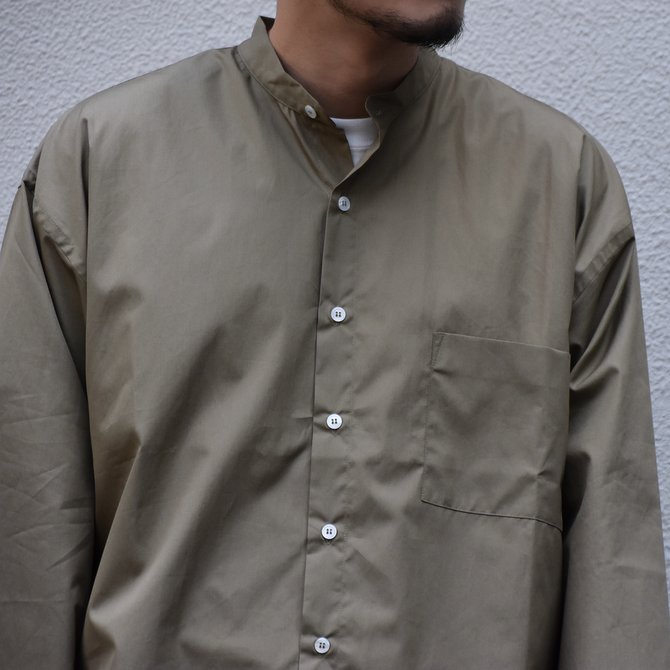 【2020 SS】 Cristaseya(クリスタセヤ)/LIGHT COTTON PAJAMA SHIRT-Light khaki- #02DA-C(2)