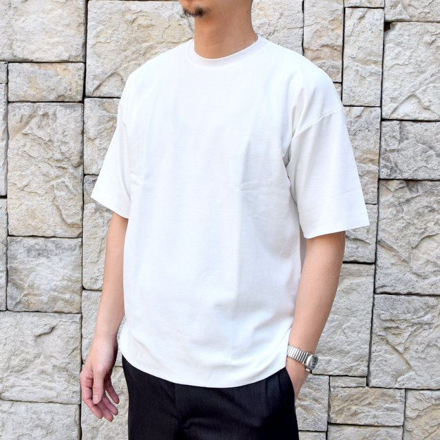 【2020】AURALEE(オーラリー)/ HARD TWIST AMUNZEN DOUBLE CLOTH TEE -WHITE- #A20ST01KN(2)
