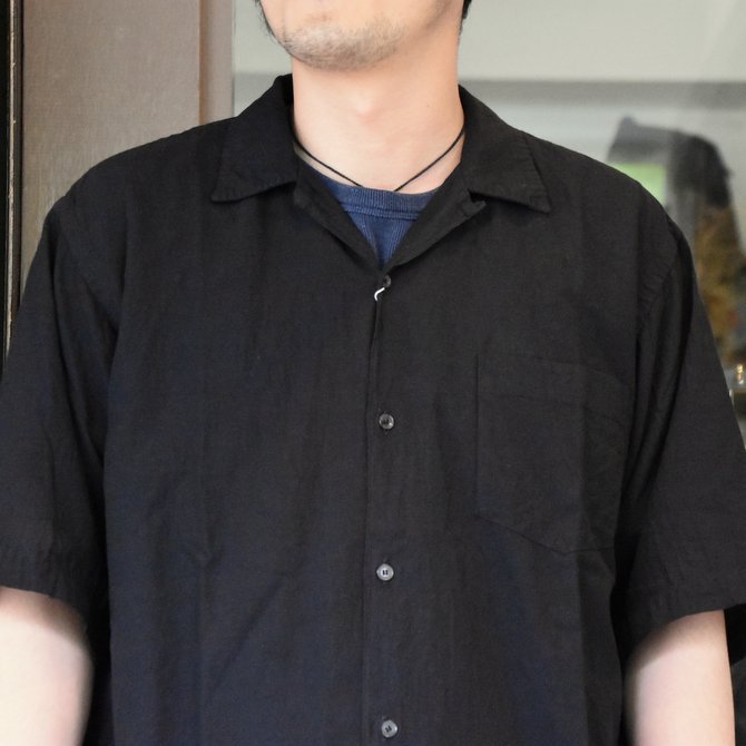 【2020 SS】COMOLI (コモリ) ベタシャンオープンカラーシャツ#R01-02011 -NAVY-(2)