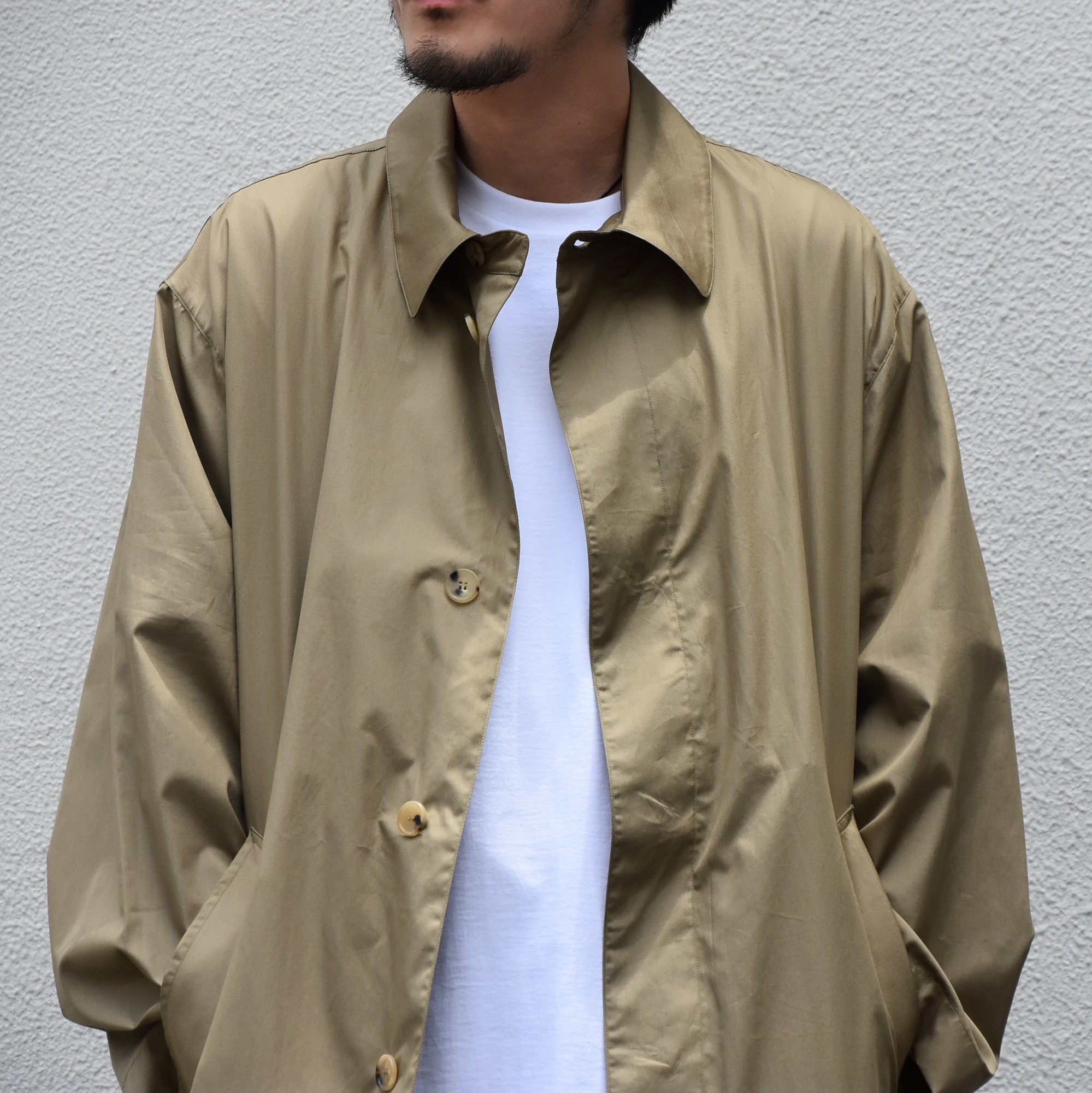 【2020】 Cristaseya(クリスタセヤ)/ OVERSIZED LIGHT COTTON SUMMER TRENCH -Light khaki- #01DA-C-LK(2)