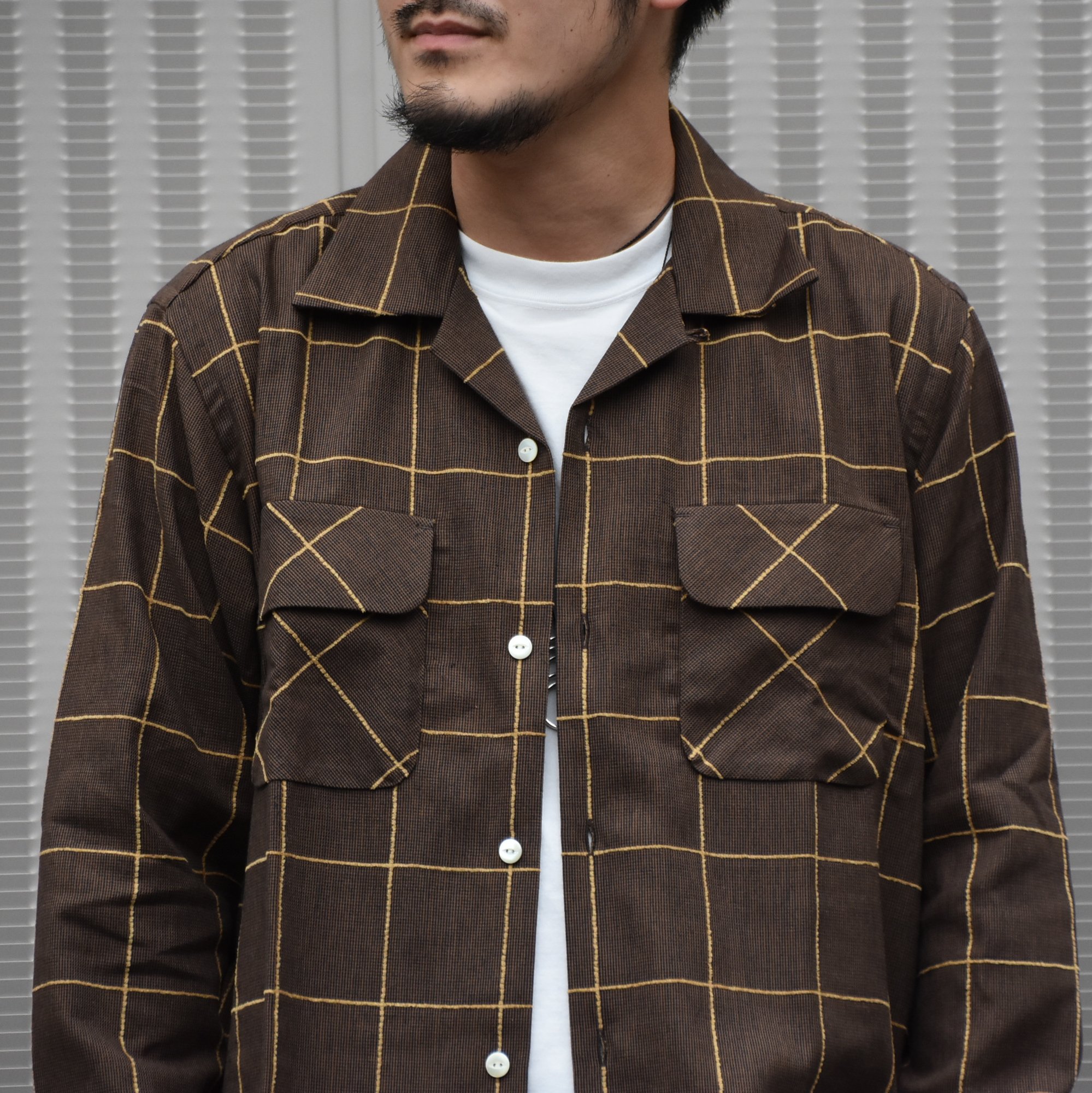 NEEDLES(ニードルス) C.O.B Classic Shirt -C/Pe/R Plaid Twill-BROWN #HM206(2)