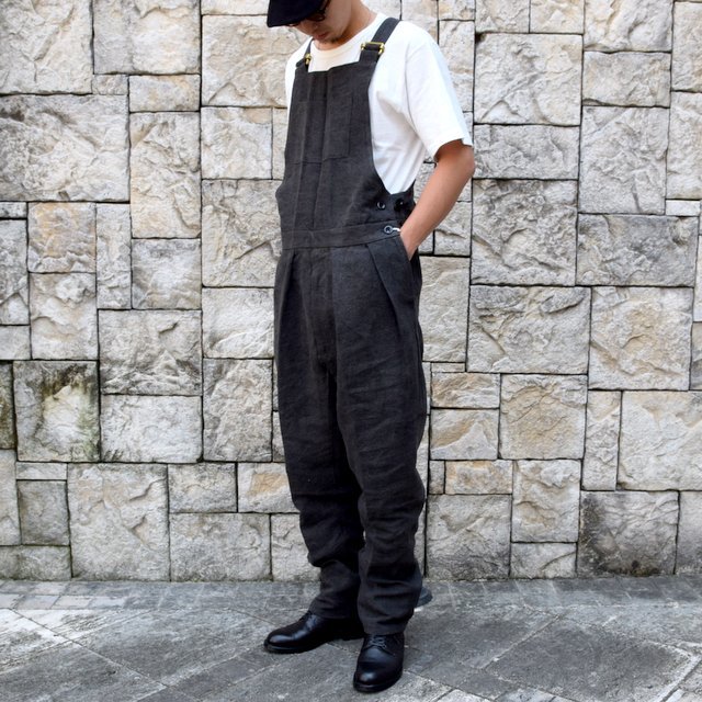 【2020】NEAT(ニート)/ High Density Linen&Japanese Paper ''OVERALL'' -BLACK- #20-02LPS(2)