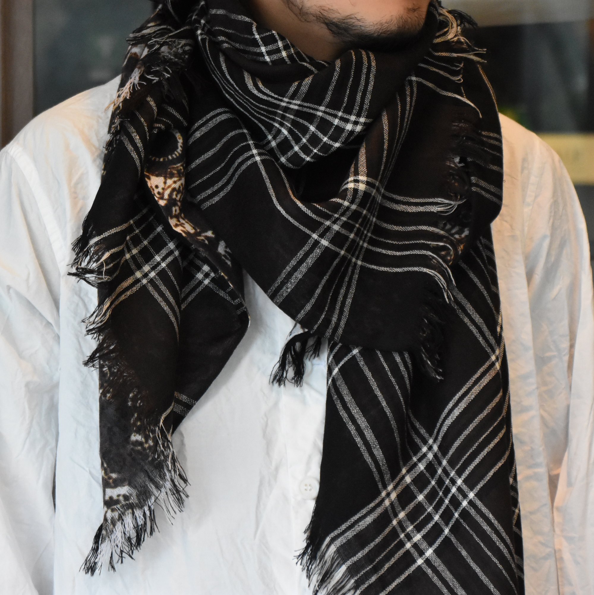 TAKAHIRO MIYASHITA The SoloIst.(タカヒロミヤシタ ザ ソロイスト) w face scarf #sa.0021bAW20(2)