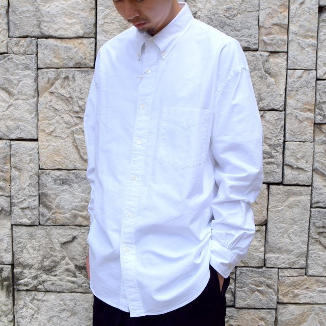 【2020】Graphpaper (グラフペーパー)/ OXFORD L/S B.D BOX SHIRT -WHITE- #GM203-50112B(2)