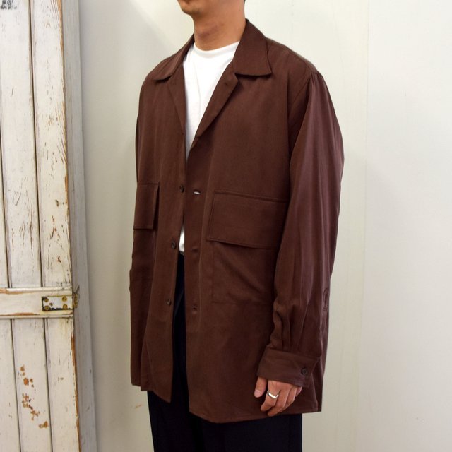 YOKE(ヨーク)/ BIG FLAP LONG SHIRTS -BRICK BROWN- #YK20AW0144SH(2)