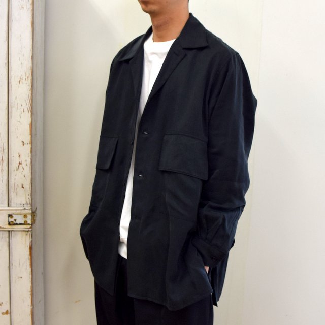 【2020】YOKE(ヨーク)/ BIG FLAP LONG SHIRTS -BLACK- #YK20AW0144SH(2)