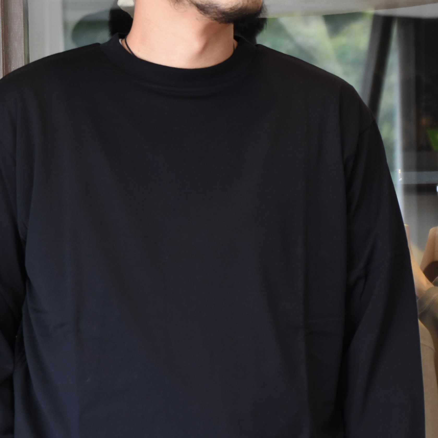 【2020】COMOLI (コモリ) ダブルレイヤーL/Sクルー#S03-05002 -NAVY-(2)