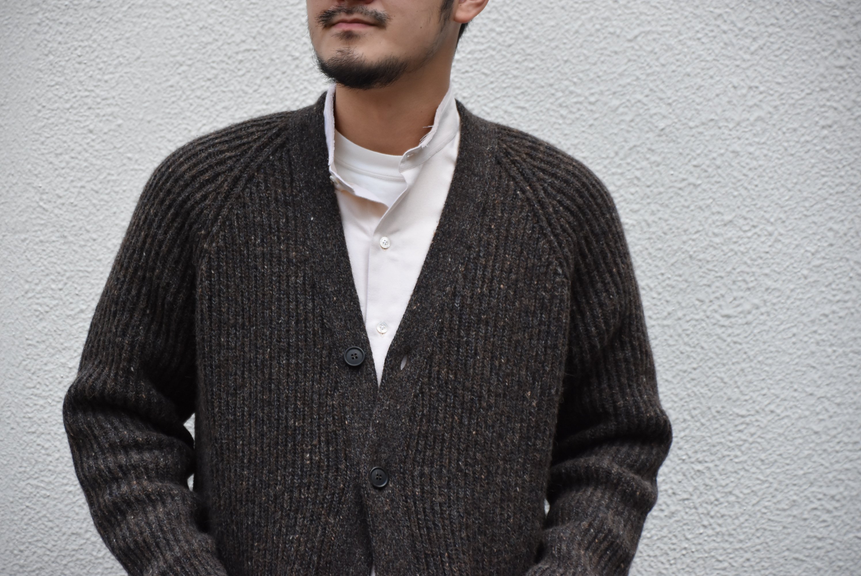 【2020】 Cristaseya(クリスタセヤ)/ CAMEL RIBBED CARDIGAN-BROWN- #22KA-CA-BB(2)