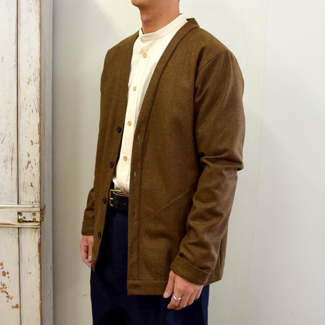 【2020】FRANK LEDER(フランクリーダー)/ LIGHT WEIGHT LODEN WOOL CARDIGAN -BROWN- #0127018(2)