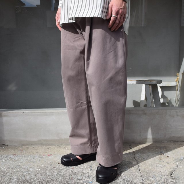 STUDIO NICHOLSON(スタジオニコルソン)/ PEACHED COTTON TWILL -CLAY- #SNM-351(2)