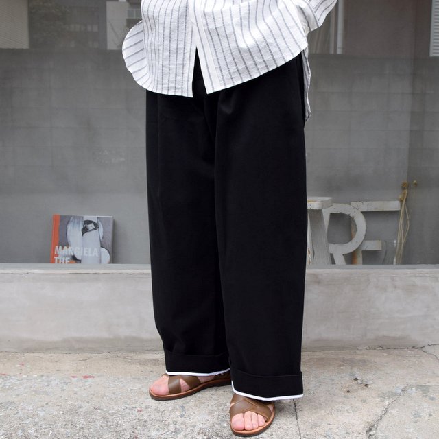 STUDIO NICHOLSON(スタジオニコルソン)/ PEACHED COTTON TWILL -BLACK- #SNM-351(2)