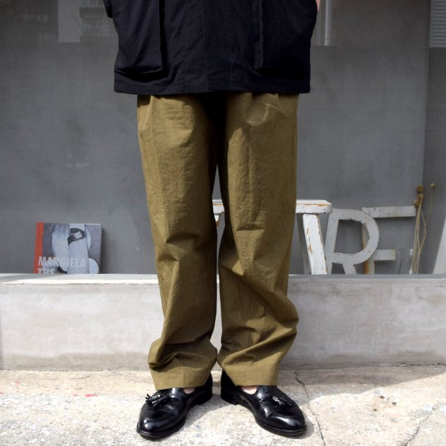 FRANK LEDER(フランクリーダー)/ 2TUCK DRAWSTRING TROUSERS WITH SEED(2)