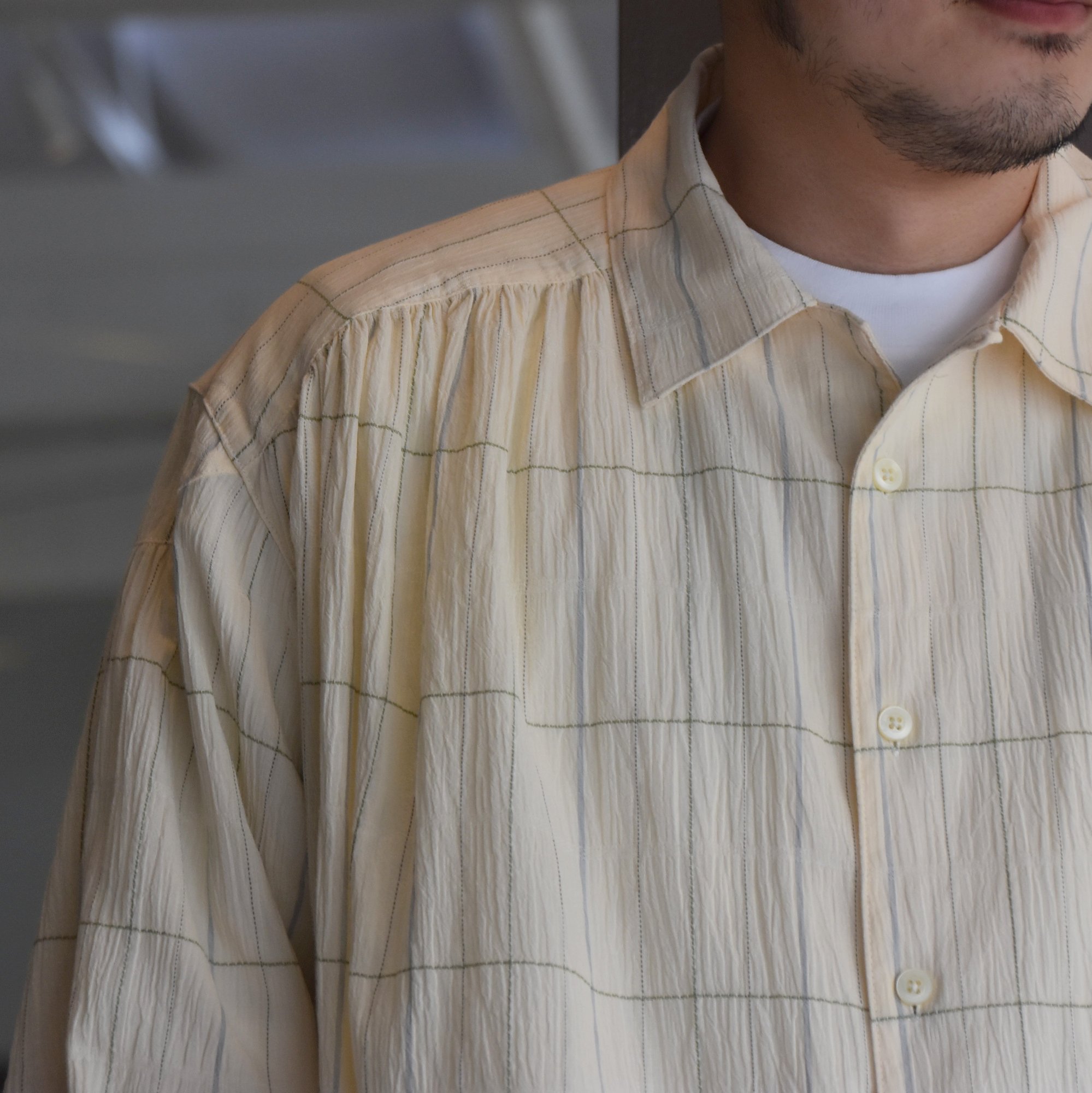 【40% off sale】 AiE(エーアイイー)/PAINTER SHIRT-COTTON GAUZE PLAID- #IN532(2)
