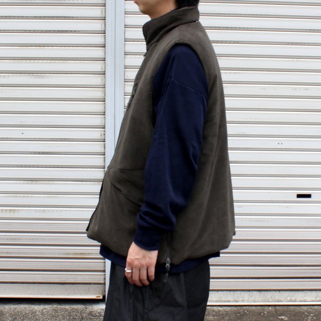 is-ness(イズネス)/ ×Abu Garcia M909 CORDUROY PADDING VEST -OLIVE- #21AAB-0004(2)