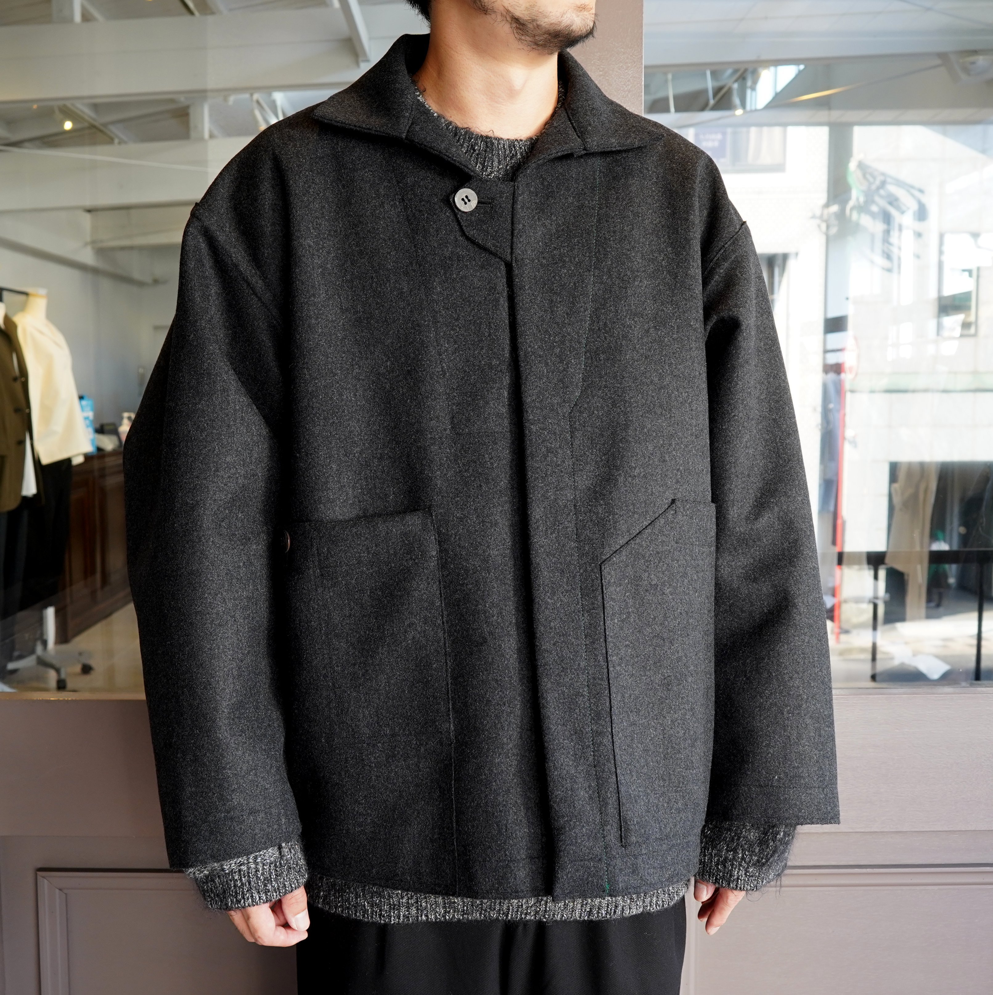 amachi.(アマチ)/Meeting Jacket FO -Dark Gray- #AY9-8(2)