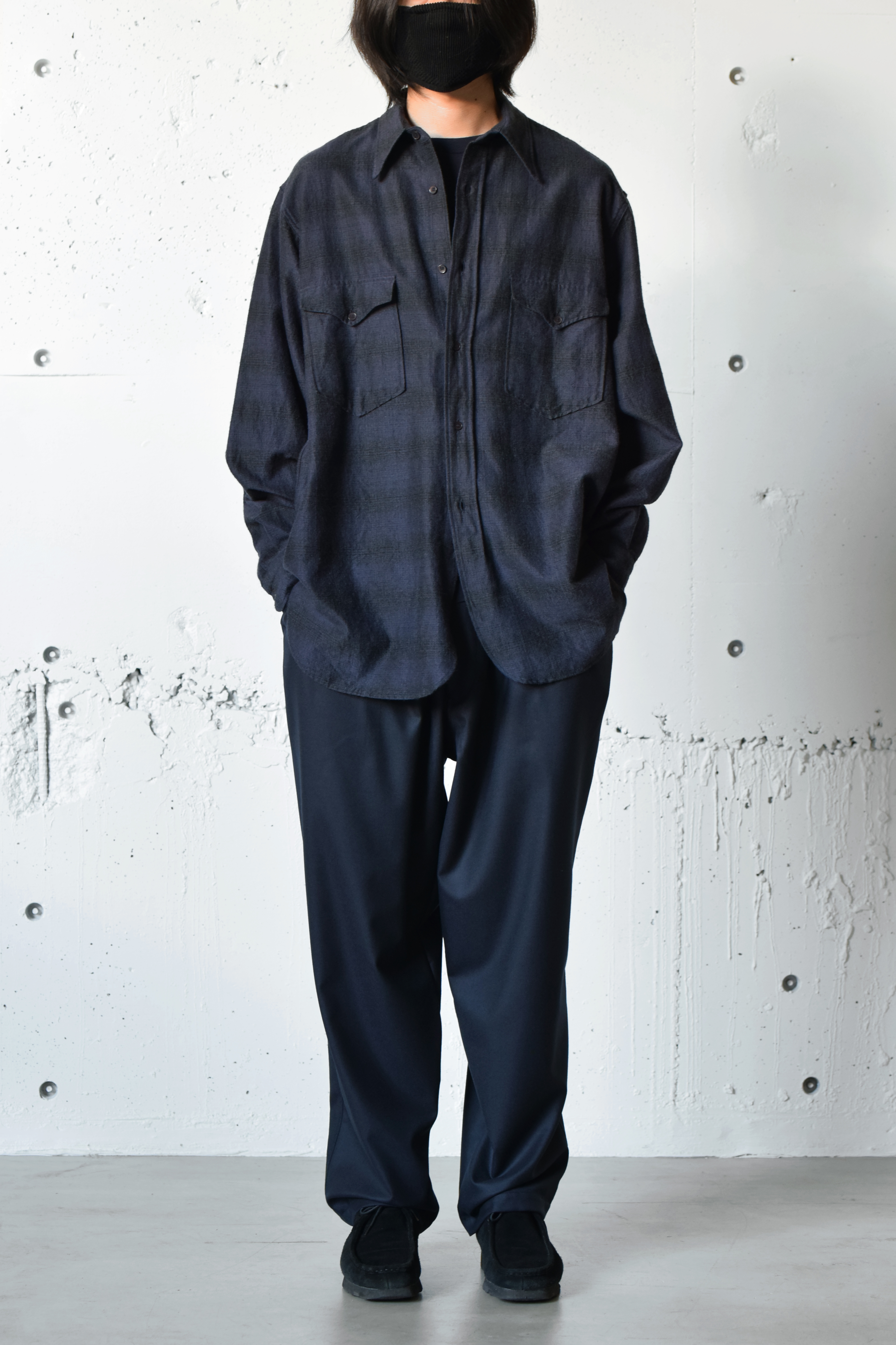COMOLI (コモリ)/ ウールシルクワークシャツ #U03-02010 (2)