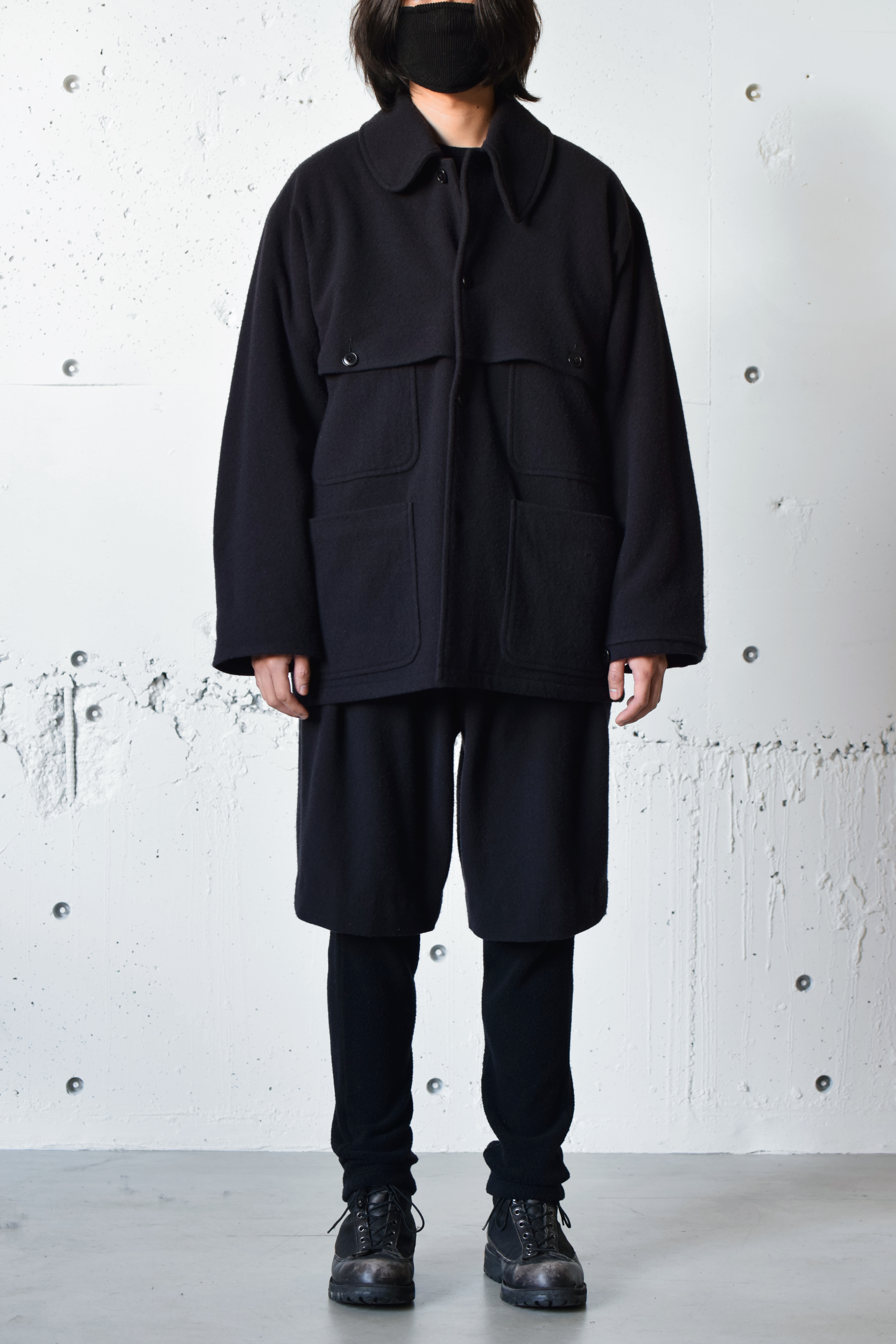 COMOLI (コモリ)/ ナッピングウールマッキノウクルーザー -NAVY- #U03-04008 (2)