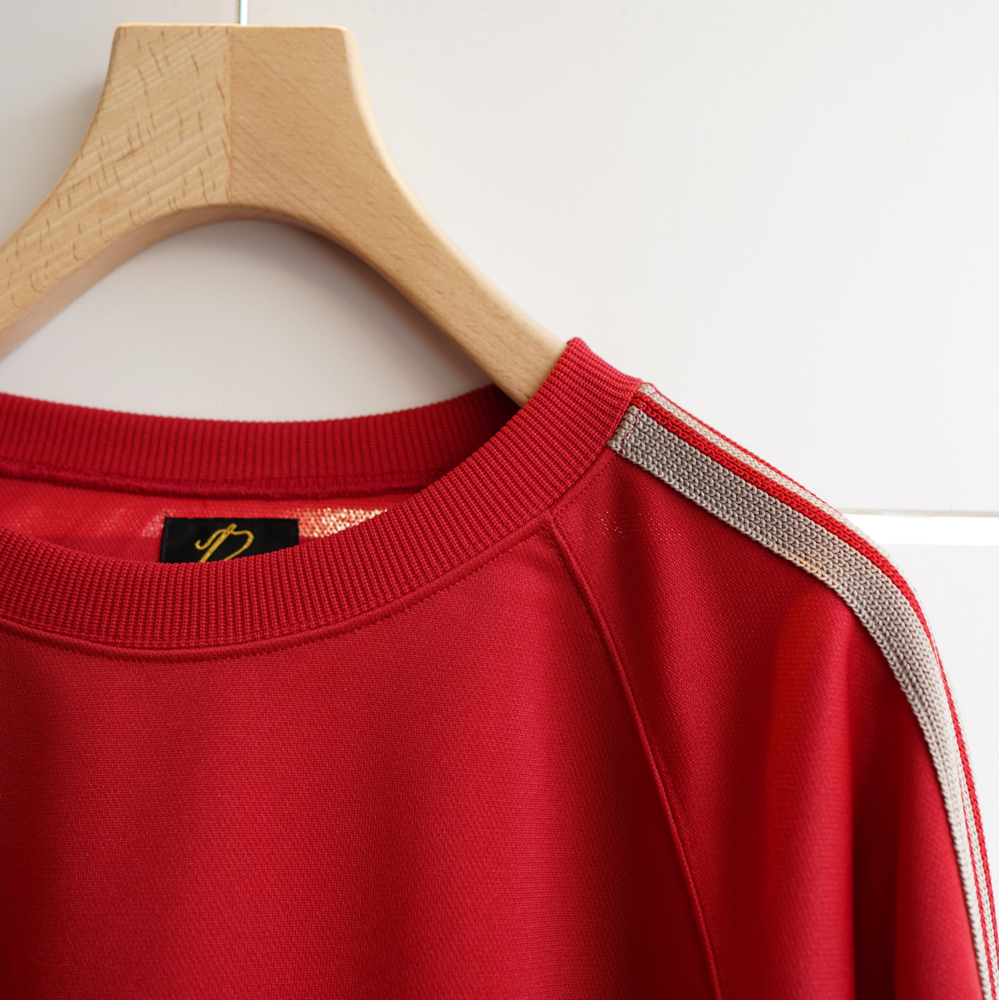 NEEDLES(ニードルス)/TRACK CREW NECK SHIRT POLY SMOOTH -RED- KP219(2)