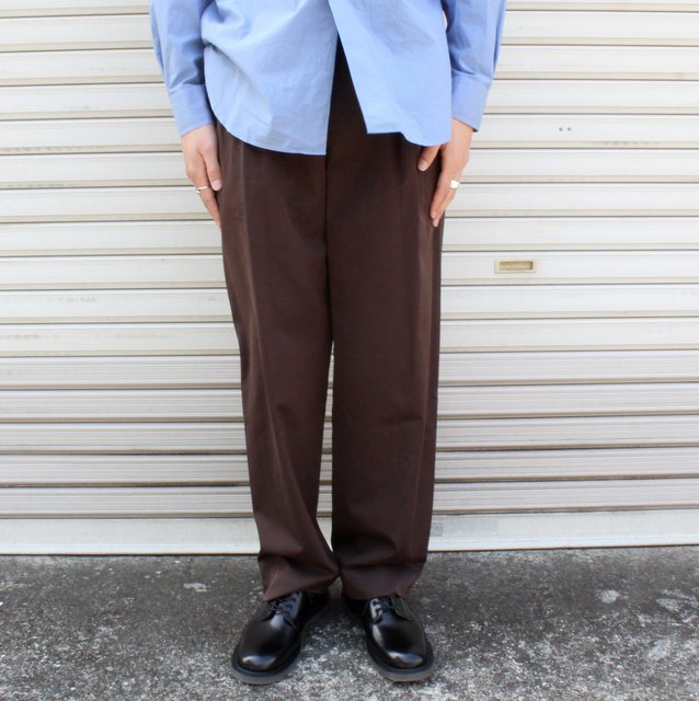 AURALEE(オーラリー)/ WASHED FINX HERRINGBONE SLACKS -BROWN CHAMBRAY- #A22P03FH(2)