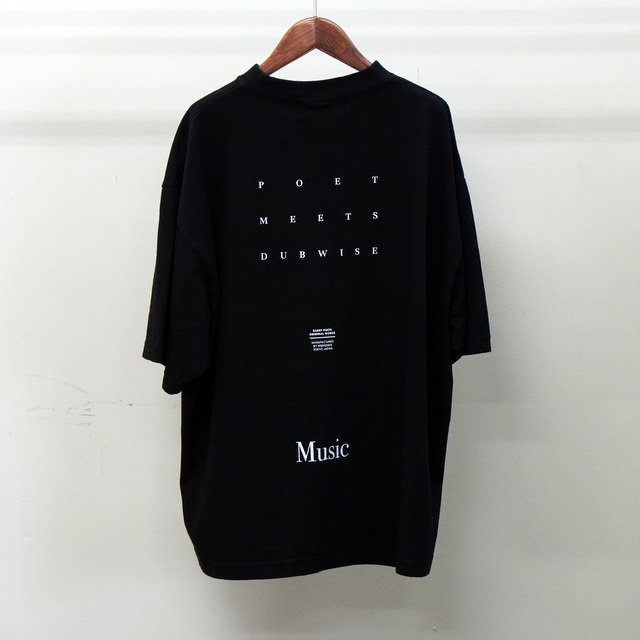 POET MEETS DUBWISE / PMD GARMENT DYE DROP SHOULDER T-SHIRT(MUSIC別注) -BLACK&WHITE- PMDTS-0352AC(2)