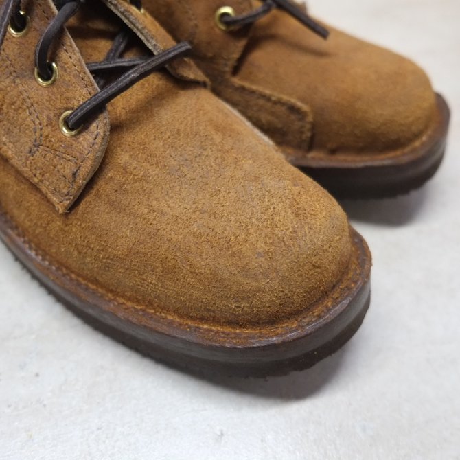GRIZZLY BOOTS(OY[ u[c) Lineman Oxford -Brown Rough Out-(3)