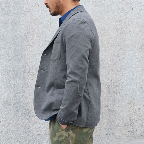 Harris Wharf London (ハリスワーフロンドン) Man Jacket Piquet -(140)middle grey- (3)
