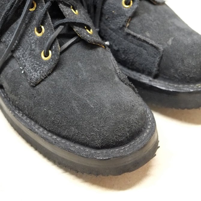 GRIZZLY BOOTS(グリズリー ブーツ) Lineman Oxford -BLACK ROUGH OUT-【別注】(3)
