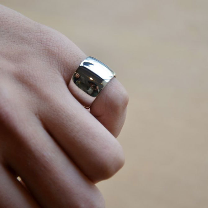 MOTO(モト) 925 SILVER STAMP RING RC-09 -SILVER-／acoustics Men's