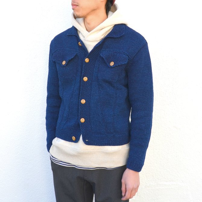 【40% off sale】 LIGHTHOUSE KNITWEAR(ライトハウスニットウエア) / TRUCKER JKT -INDIGO-(3)