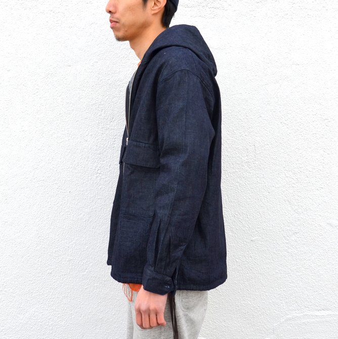 【40% off sale】LOWLOOM(ロールーム)/ Half zip hoody -DUNGAREE- #4369-lw-8013(3)