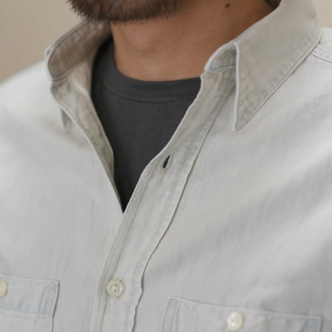 【30% OFF SALE】【2017 SS】7 × 7 / seven by seven ( セブン バイ セブン ) CHAMBRAY SHIRT - BLEACH - #SS2017-7x7CBS(3)
