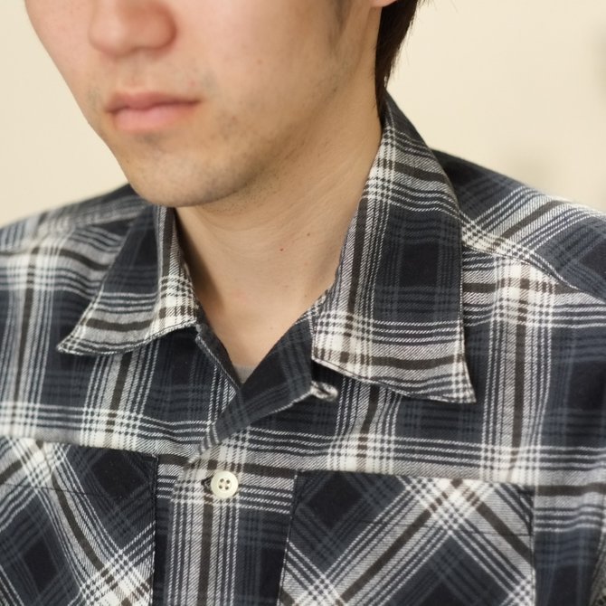 【2017 SS】South2 West8(サウスツーウエストエイト) Flannel 6 Pockets Classic Shirt -WHITE/BLACK- #VD791(3)