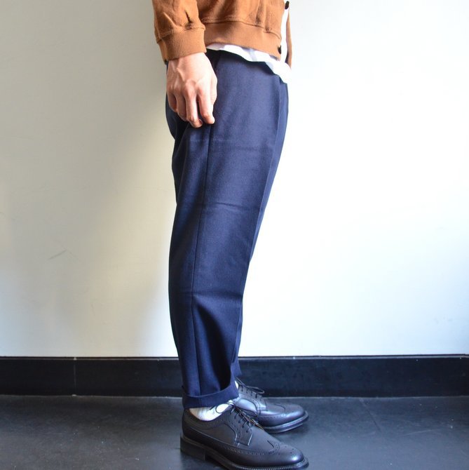 【17 AW】 MARKAWARE(マーカウェア)/ FRONT PLEATS PEGTOP -NAVY- #A17C-08PT01C(3)