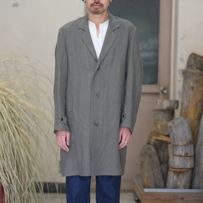 【30% off SALE】【2018 SS】FRANK LEDER(フランク リーダー) BELGIAN LINEN COAT -GRAY- #0211029(3)