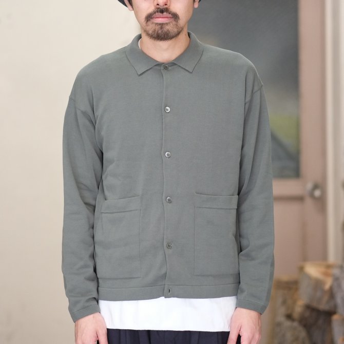 【2018 SS】crepuscule(クレプスキュール) Knit Shirt  -Green- #1801-005(3)